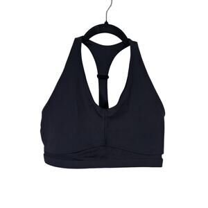 Alphalete Sports Bra Womens XL Black Alphalux Racerback Plunge V-Neck